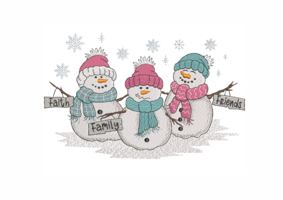 Adorable Trio Snowman for Winter Apparel