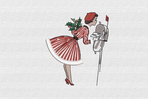Capturing Christmas Cheer with Vintage Lady Mail Fringe