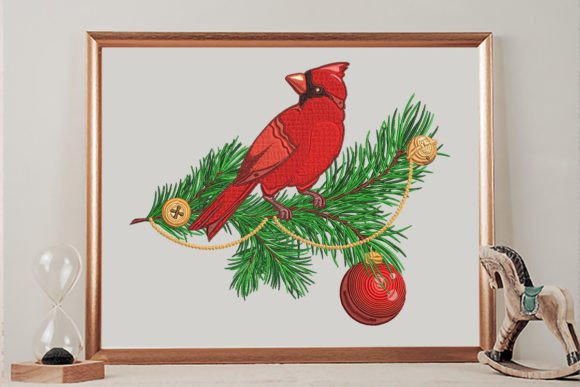Charming Christmas Arrangement with Cardinal