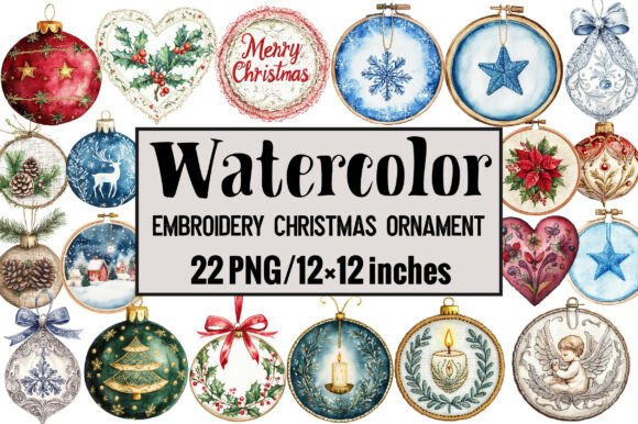 Charming Embroidery Christmas Ornament for Gifts