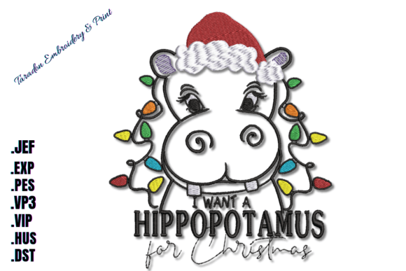 Charming Mylar Hippo for Christmas