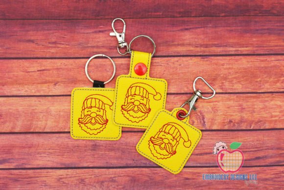 Charming Santa Face ITH KeyFob Snaptab