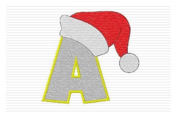 Christmas Alphabet Santa Hat: A Festive Embroidery Design
