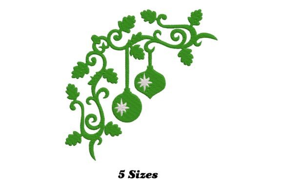 Christmas Leaf Embroidery Design for Premium Sweatshirts