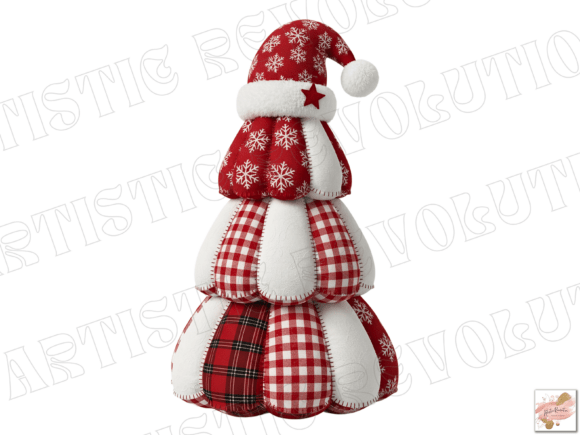 Festive Patchwork Christmas Tree Png Embroidery
