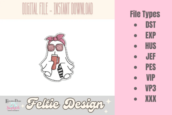 Ghost with Bow ITH Feltie: A Charming Design Review