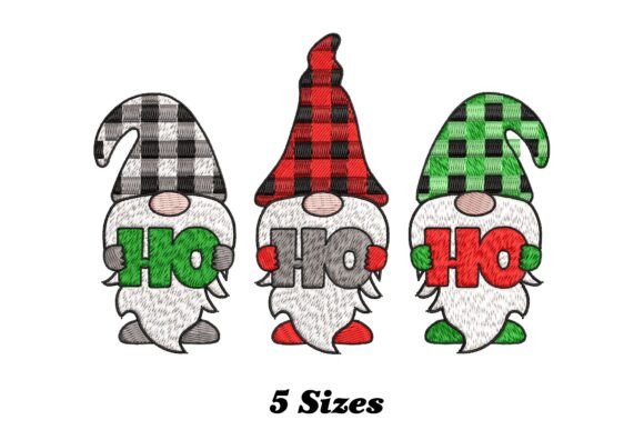 Ho Ho Ho Gnomes Christmas Embroidery