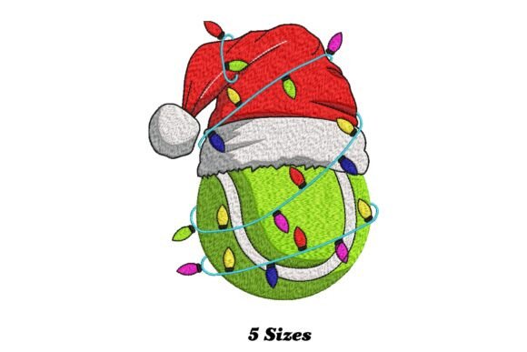 Lighting Tennis Ball Christmas: A Festive Embroidery Delight