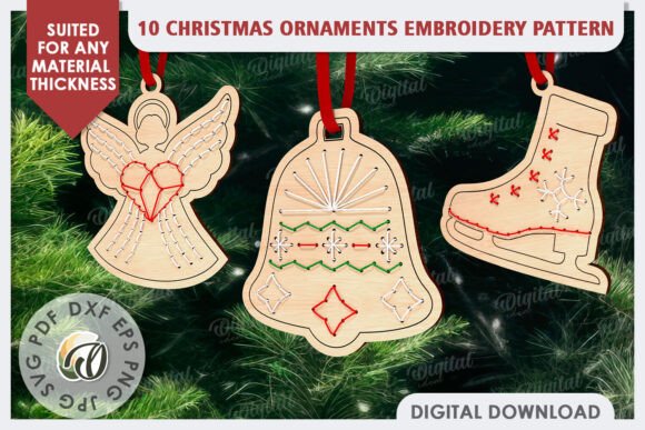 Ornament Embroidery Pattern SVG Bundle Review