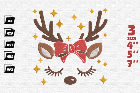 Reindeer Face Christmas Embroidery Review