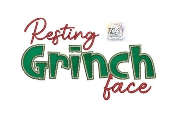Resting Grinch Face: A Fun Christmas Embroidery