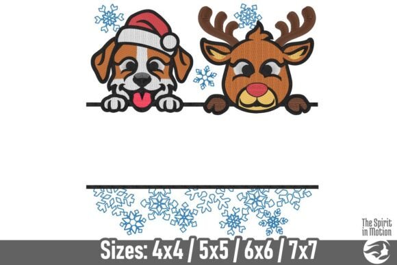 Review: Dog and Rudolph Split Frame - Snowflakes