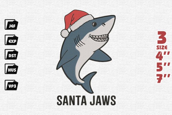 Review: Santa Jaws Embroidery Design