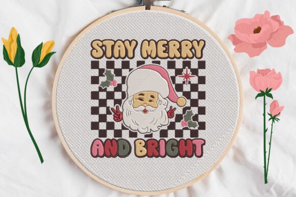 Stay Merry and Bright: A Festive Embroidery Delight